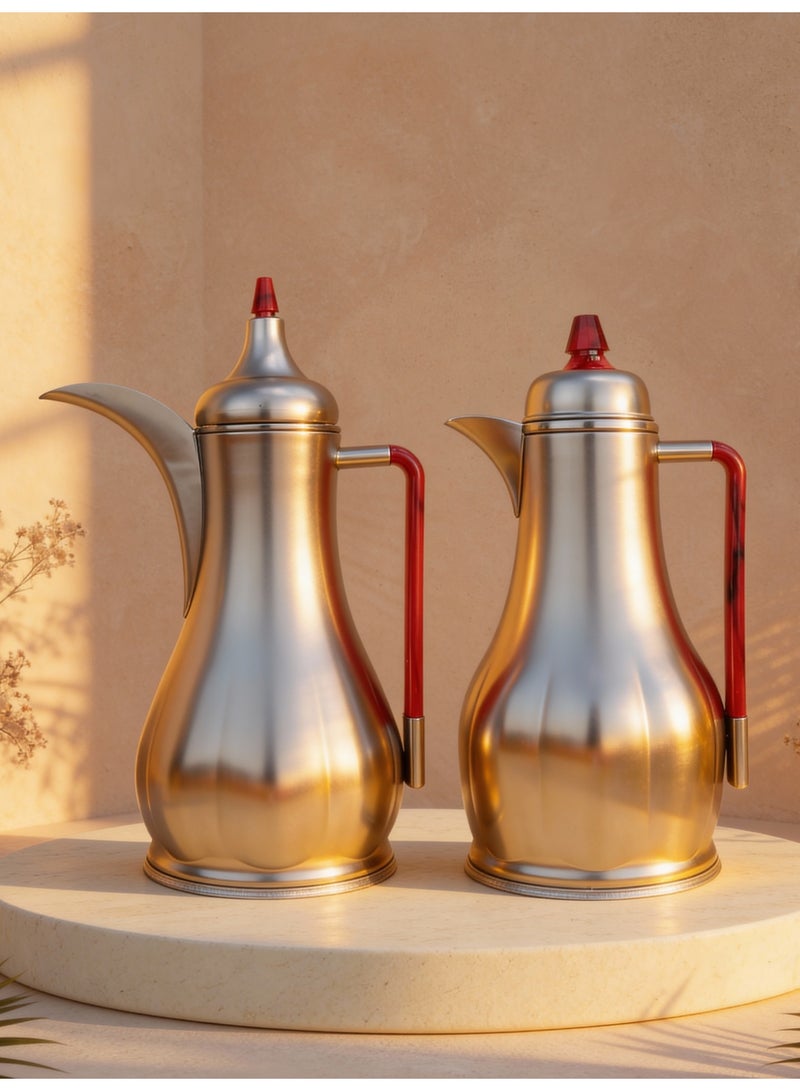 Raz طقم فاخر لقارورة القهوة والشاي - مصنوع من الفولاذ المقاوم للصدأ عالي الجودة بمقبض أنيق - Image 1